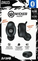 Wicked Audio Axoma True Wireless Headphones, Earbuds with Charging Case