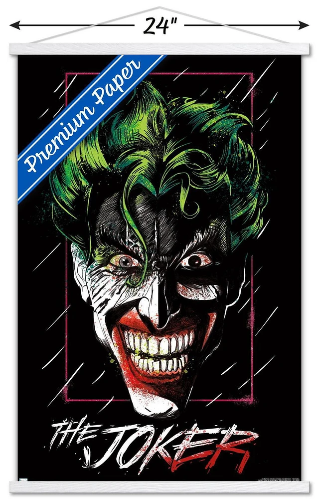 DC Comics - The Joker - Up Close Wall Poster, 14.725" x 22.375"