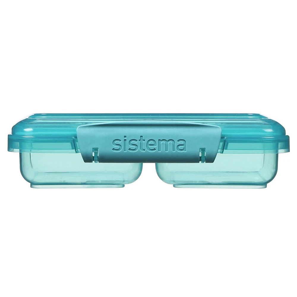 Sistema Ocean Bound Plastic Small Split Food Storage Container, 350 mL, BPA-Free
