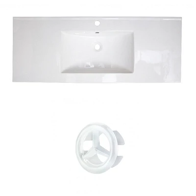 American Imaginations 24.25-in. W 3H8-in. Ceramic Top Set In White Color AI-21108