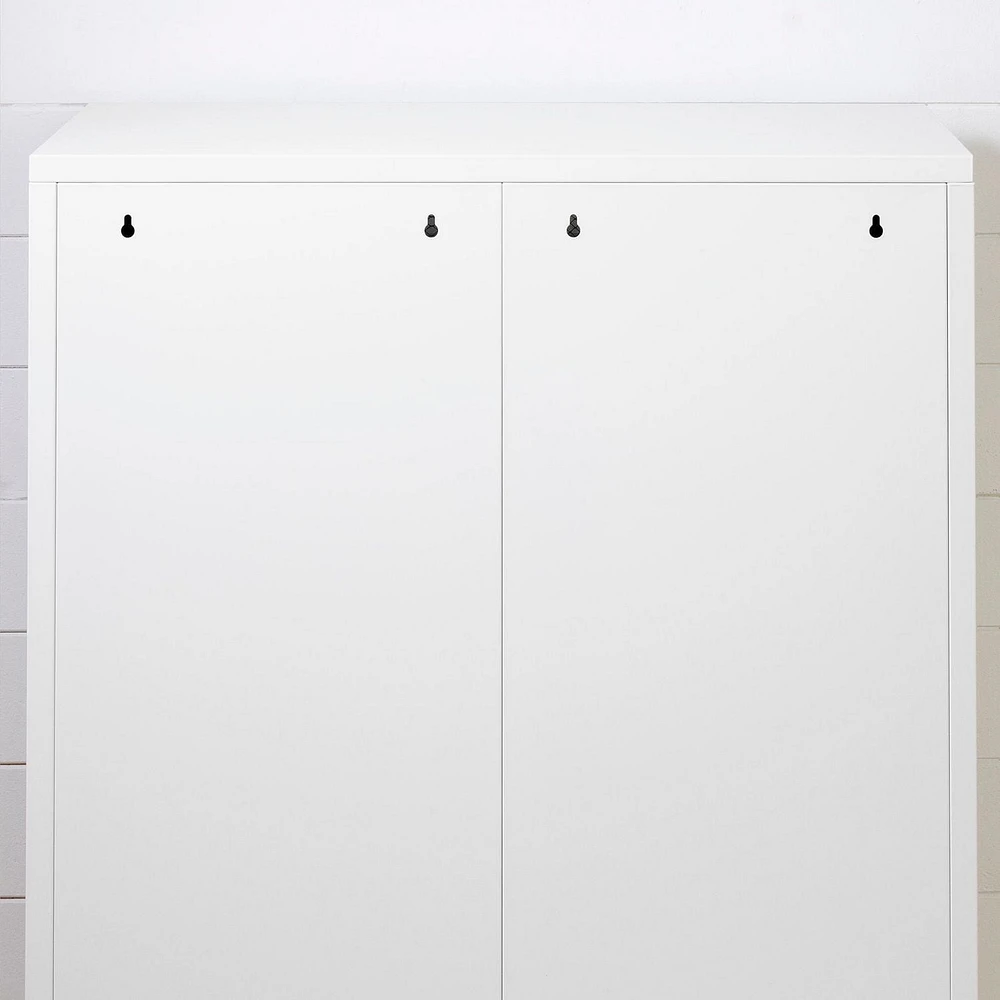 South Shore Crea Metal Mesh 2 Door Accent Cabinet Pale Yellow