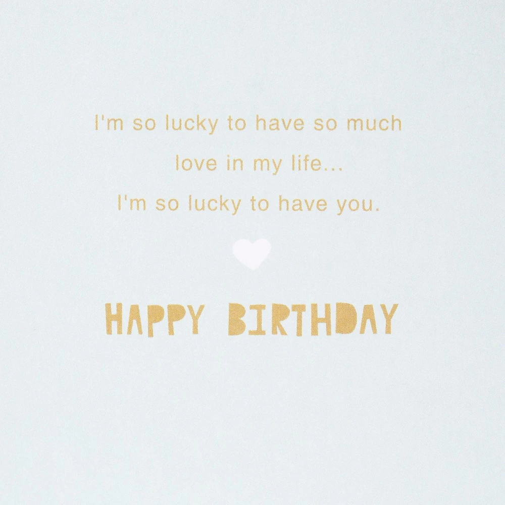 Carte de fête – Signature de Hallmark (« I'm so lucky to have you »)