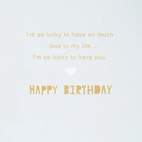 Carte de fête – Signature de Hallmark (« I'm so lucky to have you »)