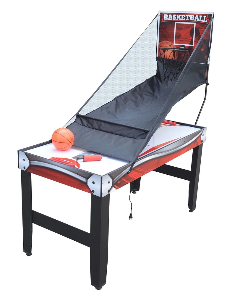 Scout 54 pouces, Table Multi-Jeux 4-en-1 avec Basket-ball, Air Hockey, Tennis de Table, et tableau effaçable à sec