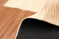 ECARPETGALLERY Tapis Fait à la Main pour Salon, Salle à Manger et Chambre à Coucher Transitionnel Collection Moldovia Patch 4'7" x 6'6" en Brun