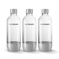 SodaStream bouteilles de gazéification grises de 1 L, Ens. de 3