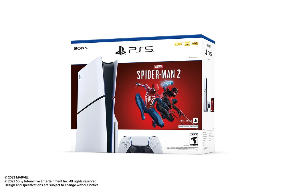 PlayStation®5 Console – Marvel’s Spider-Man 2 Bundle with Bonus Game (Model Group - Slim), PlayStation®5