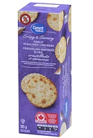 Great Value Garlic Scalloped Crackers, 185 g