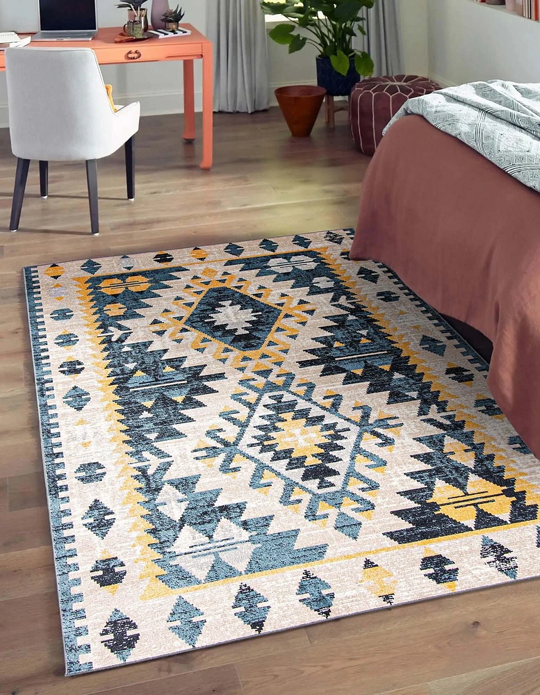 Tapis Lavable ECARPET Traditionnel pour Chambre, Salon, Chambre d'Enfant, Couloir