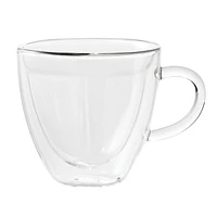 Safdie & Co. Verrerie de Luxe Ensemble de 2 Tasses en Verre à Double Paroi Barista Amore Café Cappuccino 180ml