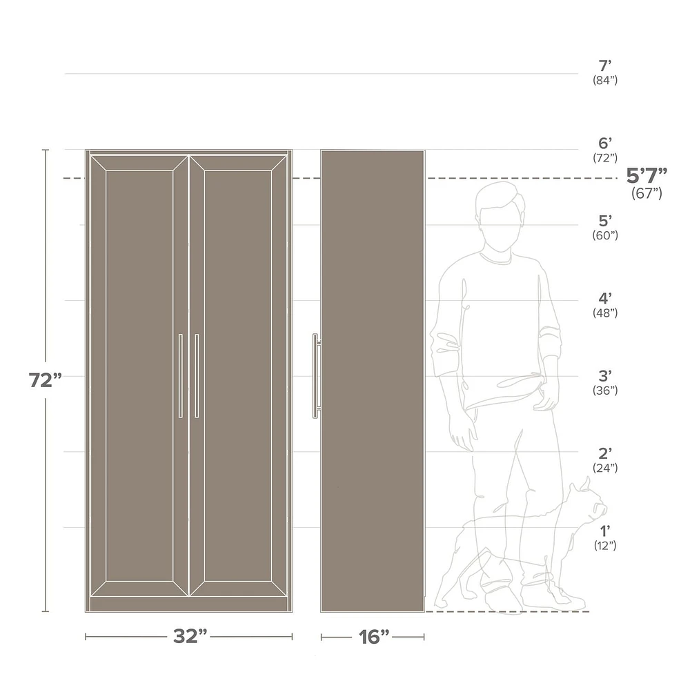 Prepac Elite Premium White Storage Cabinet
