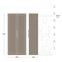 Prepac Elite Premium White Storage Cabinet