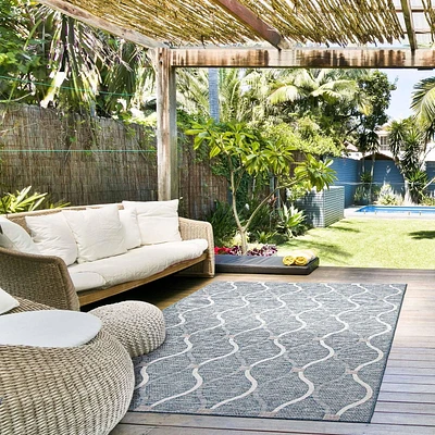 ECARPET Outdoor Area Rug for Patio, Deck, Backyard, Camping, Water Proof Carpet