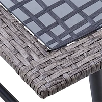 Table en osier pour patio Pebbleton Mainstays - Gris Osier tissé à la main