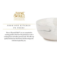 Bol à céréales rond en grès marbré gris Thyme & Table Fabriqué en grès