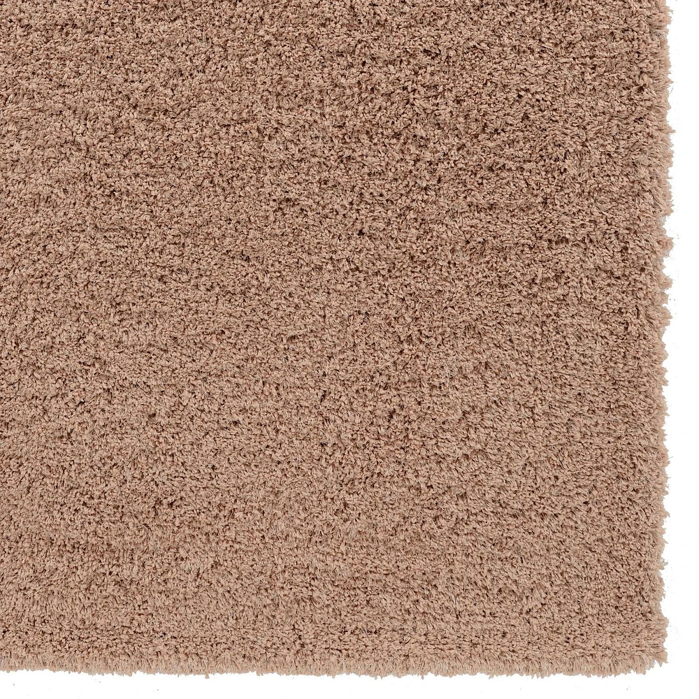 Tapis Shaggy Pastel sable de 8 pi. x 10 pi.