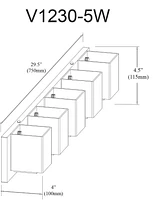Dainolite V1230-5W-PC  Vanity