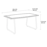 Table en osier pour patio Pebbleton Mainstays - Gris Osier tissé à la main