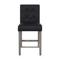 Tabouret de bar rembourré en similicuir CorLiving Leila avec dossier - Tabourets de bar rembourrés, chaises d'îlot de cuisine ou tabourets de bar parfaits, tabourets de comptoir durables pour la maiso