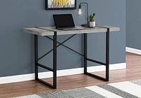 Monarch Specialties Computer Desk, Home Office, Laptop, 48"l, Work, Metal, Laminate, Grey, Black, Contemporary, Modern