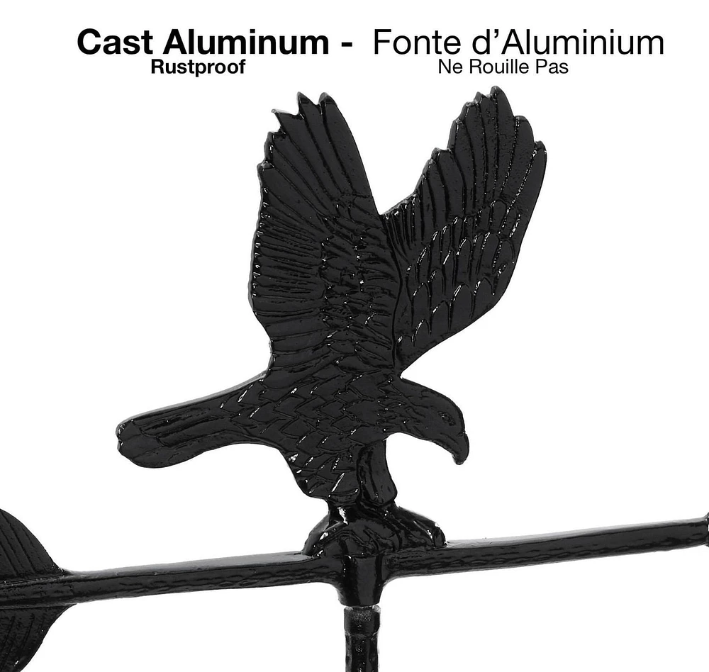 Klassen Bronze Girouette en Aluminium Aigle, Noir