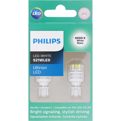 Philips 921 Ultinon LED, blanc ,  Ampoule pour clignotantvoiture,un paquet de 2
