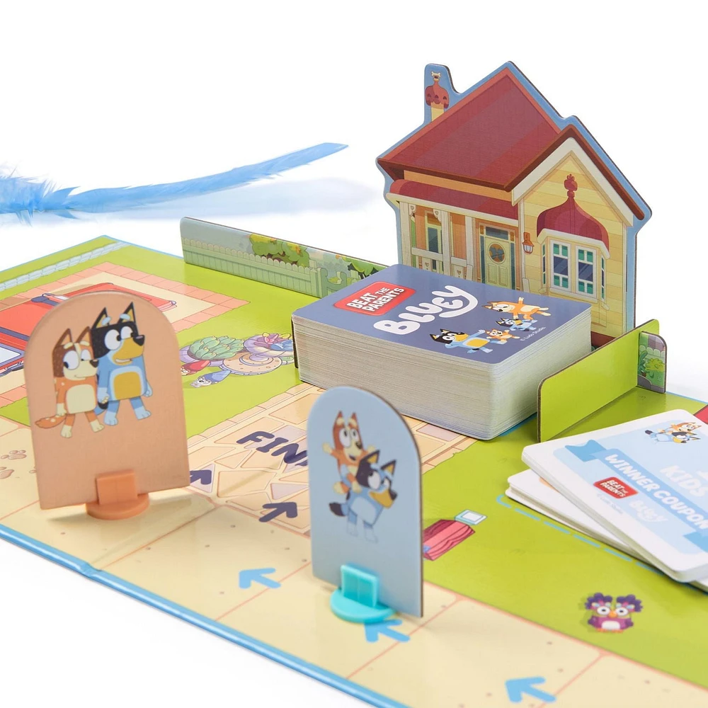 Spin Master Games, Bluey Beat the Parents, Head-to-Head Trivia & Challenge Bluey Family Games, Activity Game, Games for Family Game Night, For Ages 5+