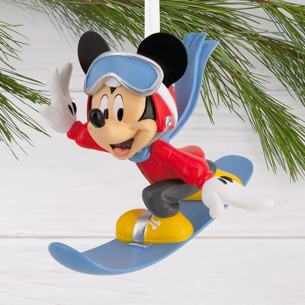 Décoration Hallmark de Noël (Mickey sur sa planche à neige, Disney)