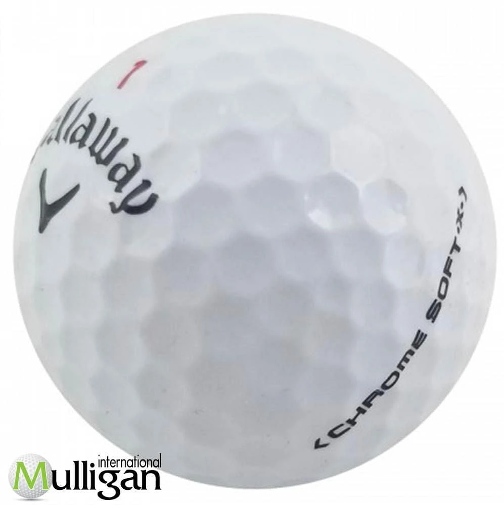 Mulligan - 36 balles de golf récupérées Callaway Chrome Soft x 4A, Blanc
