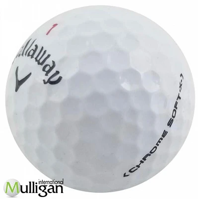 Mulligan - 36 balles de golf récupérées Callaway Chrome Soft x 4A, Blanc