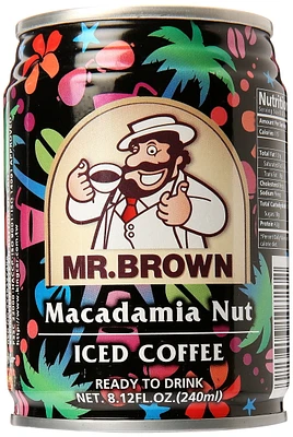 MR.B ICECFE NUT, Mr. Brown Canned Coffee, Macadamia Nut, Instant Coffee Drinks, 240 ml x 24 Cans