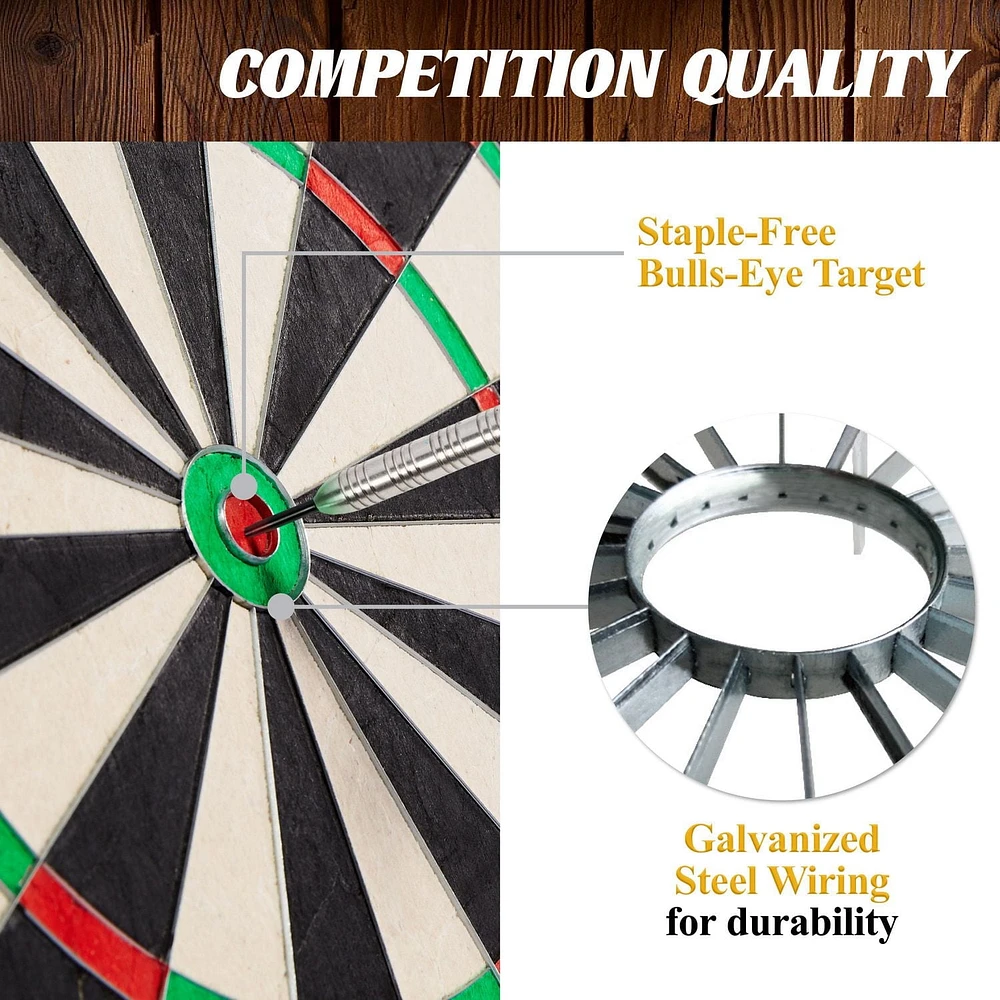 Cible de fléchettes Blade Premium sans agrafes avec fléchettes en tungstène par Barrington Billiards