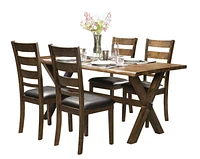 Topline Home Furnishings Rustic Wooden Side Chairs