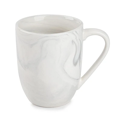 Thyme & Table Tasse à café en grès marbré gris, 15 fl oz Fabriqué en grès