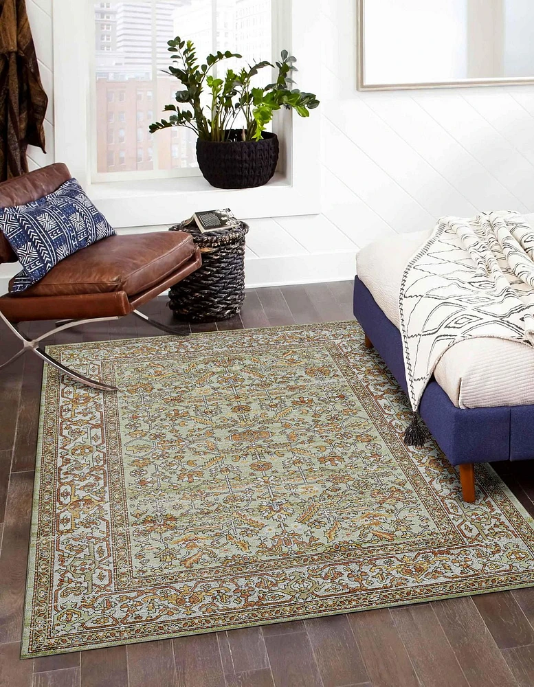 ECARPET Hailey 6'7" x 9'6" Traditional Area Rug for Living Room, Bedroom, Dining Room, Entrance, Hallway and More.