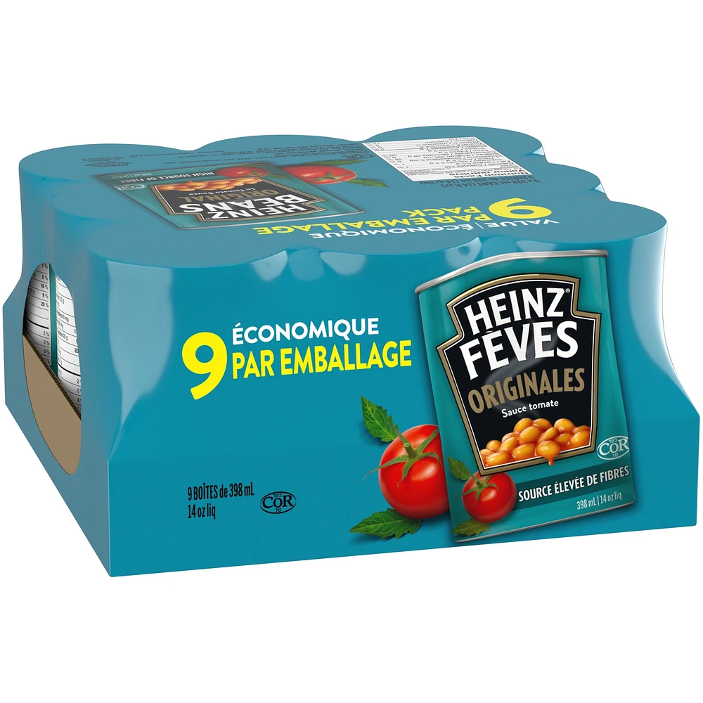 Fèves originales Heinz en sauce tomate 398 ml, Paquet de 9
