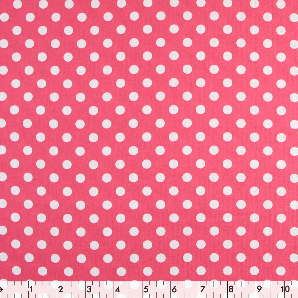 Tissu pré-coupé Fat Quarter de Fabric Creations à motif de point corail - 18" x 21" / 45cm x 53cm