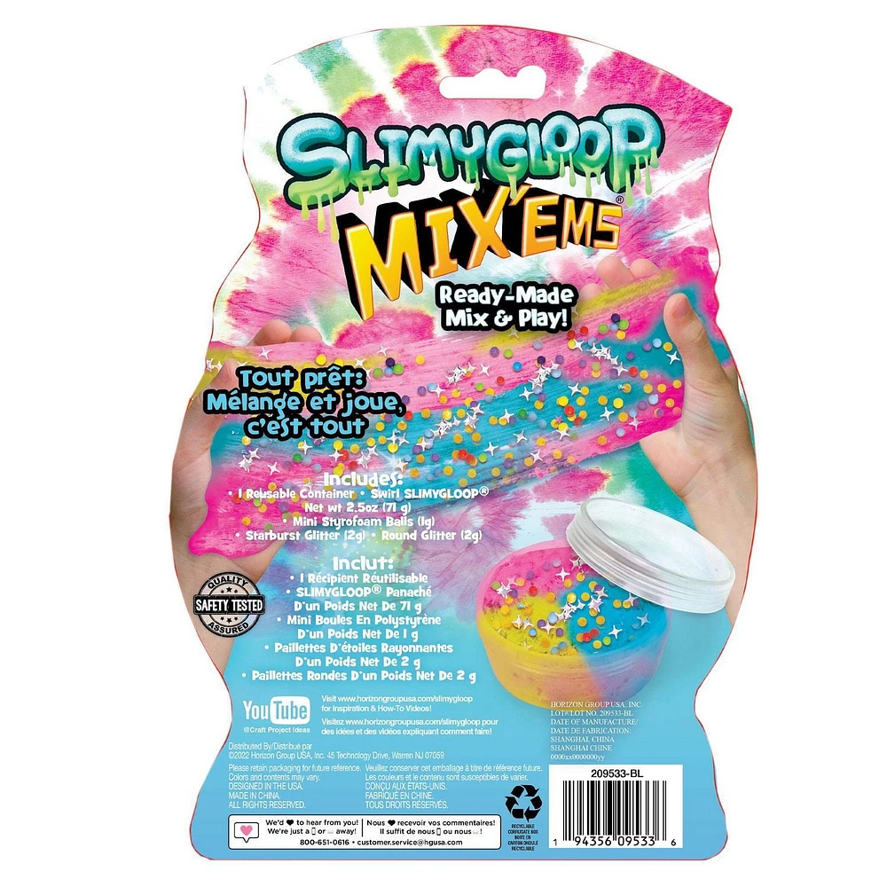 SLIMYGLOOP Mix’Ems Rainbow Tie Dye