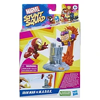 Marvel Stunt Squad, Iron Man contre M.O.D.O.K., coffret de figurines de 3,5 cm, jouet Marvel pour enfants, à partir de 4 ans