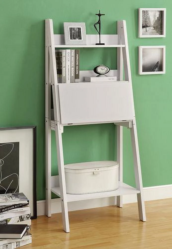 Monarch Specialties Bureau, Bureau À Domicile, Ordinateur Portable, Penché, Tiroirs De Rangement, 61"h, Travail, Stratifié, Blanc, Contemporain, Moderne