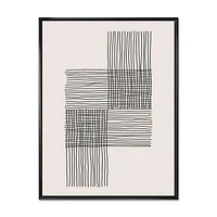 Designart Compositions Géométriques Minimales De Formes Élémentaires XIX ART MURAL À CADRE FLOTTÉ