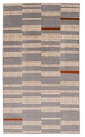 Tapis Capri Leslie gris clair & os de 4 pi 3 po x 7 pi 3 po