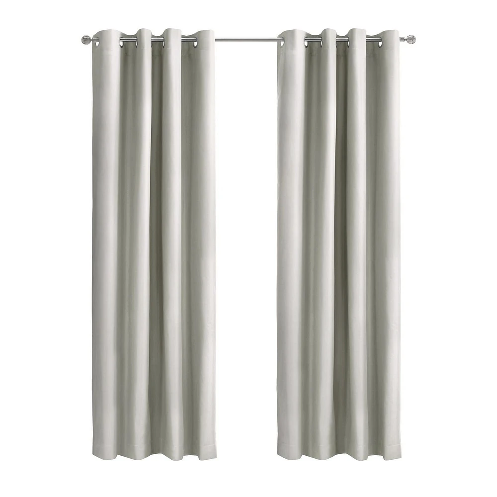 Loft Living Augustow Blackout Grommet Single Curtain Panel 52 x 108 in White
