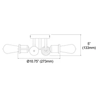 Dainolite NEB-184SF-ES Espresso Flush Mount