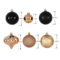 Ornements incassables Holiday Time (43 unités,<br>argent/rose/or clair)