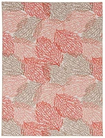 Tapis lavable Haylee 5 pi x 7 pi ivoire et corail