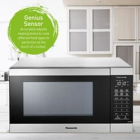 Panasonic 1.3 cu.ft, Genius Microwave Oven, Stainless Steel, NNSU65QS, 1100 W Microwave Oven