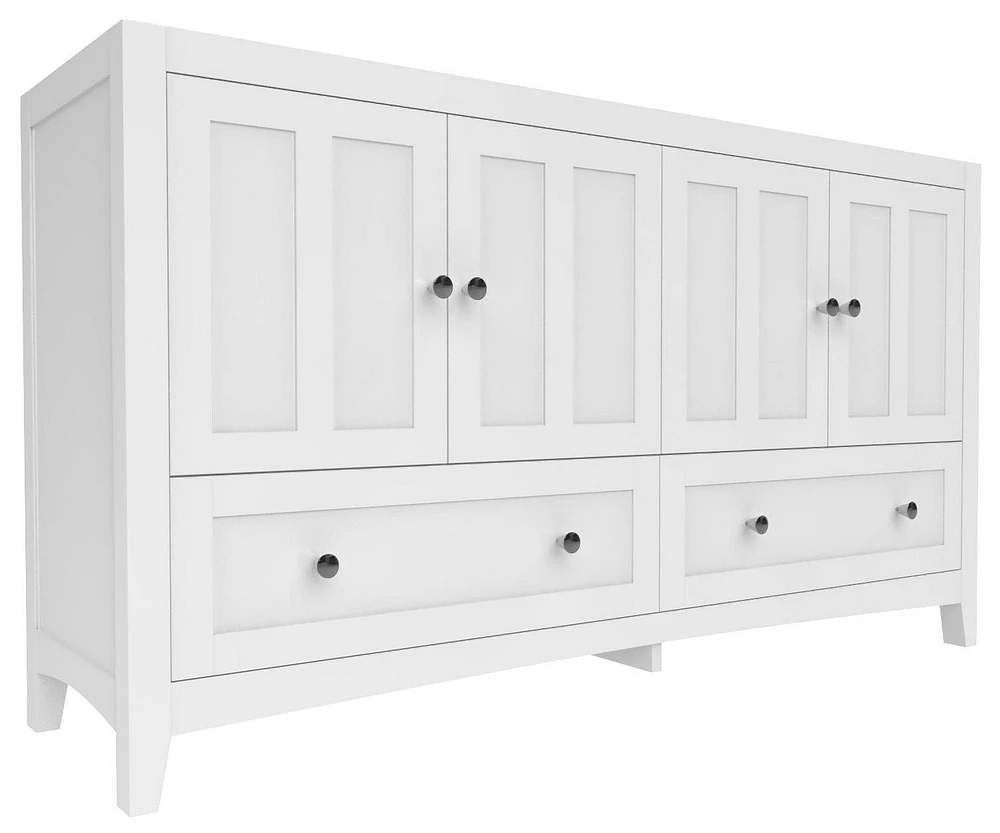 Imaginations Américaines 58.75 pouces W Vanity Base Blanc