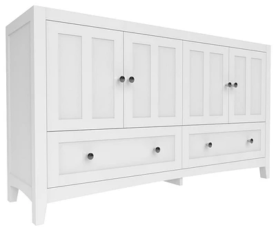 Imaginations Américaines  58.75 pouces W Vanity Base Blanc