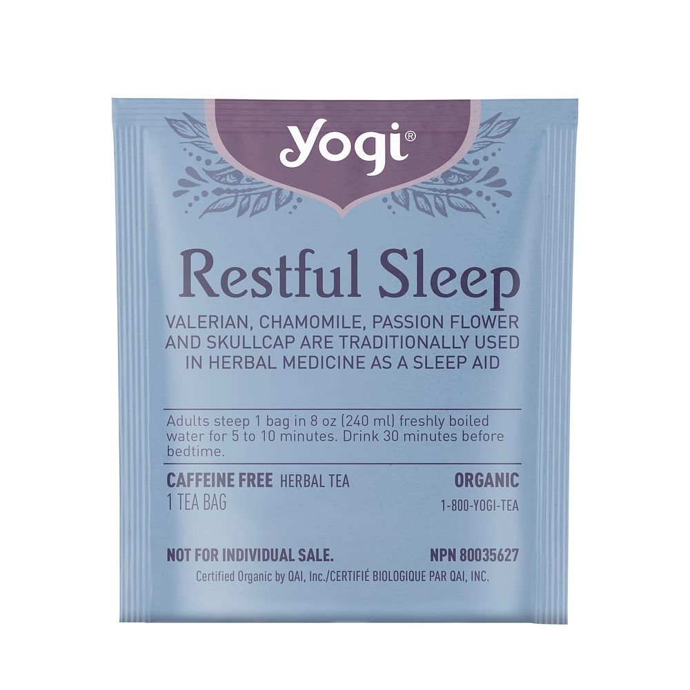 Yogi Teas - Restful Sleep Herbal Tea, Caffeine-Free Herbal Tea Bags - 16 Count